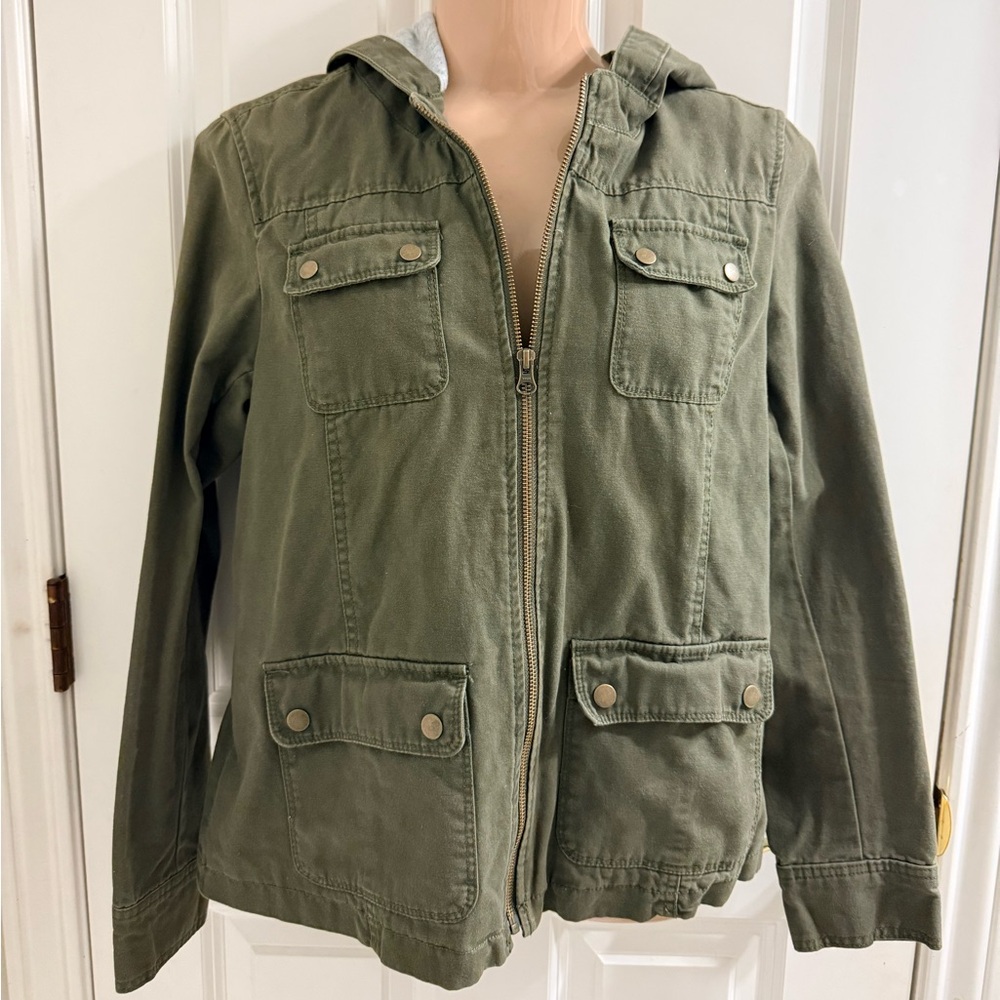 GAP Army Green Utility Jacket with Hood